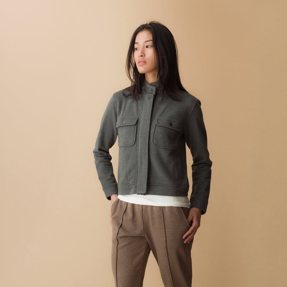 Banana Republic Olive Jacket with Snap Buttons